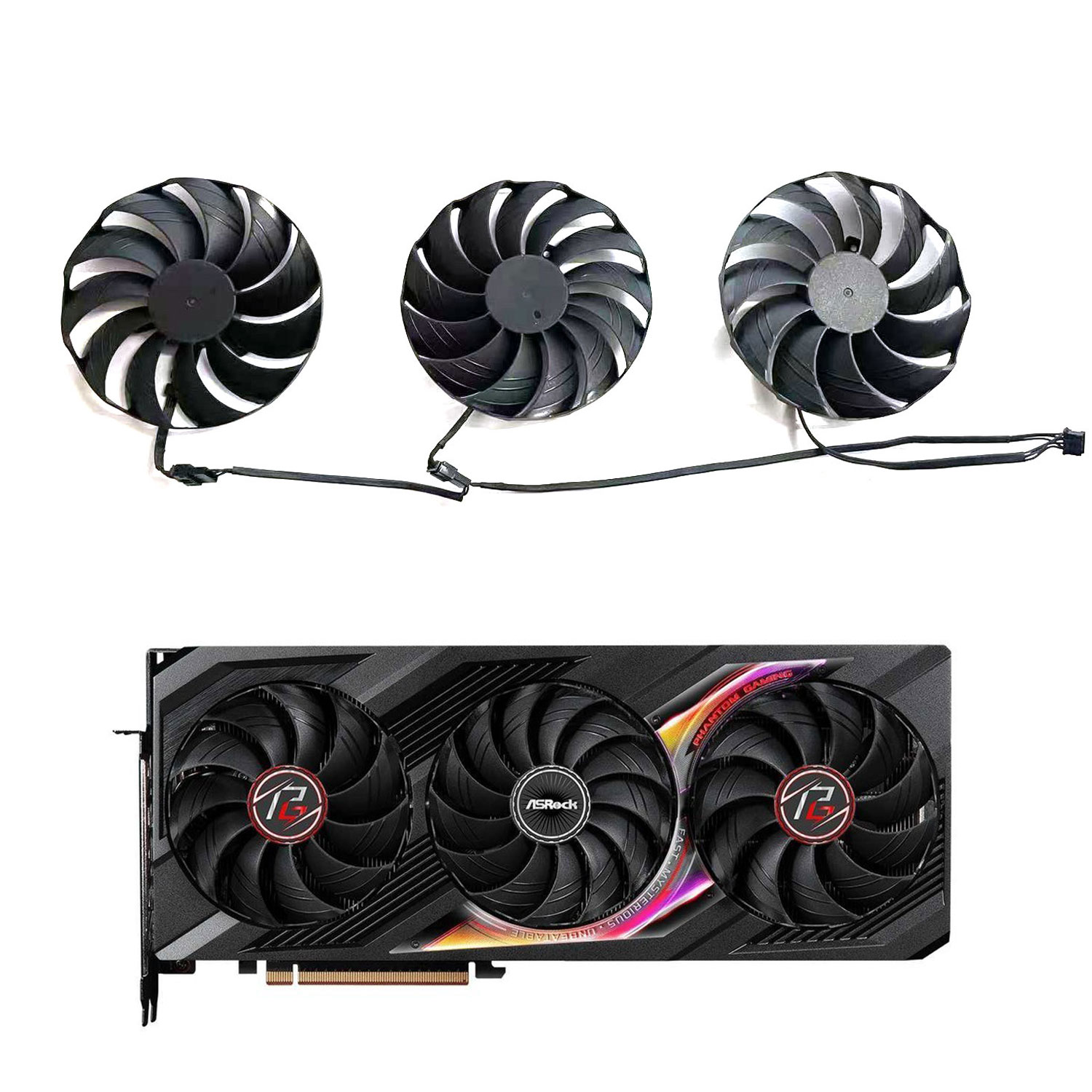 Rx 7800 Xt 16Gb - مروحة تبريد جديدة 4PIN 98MM CF1010H12S