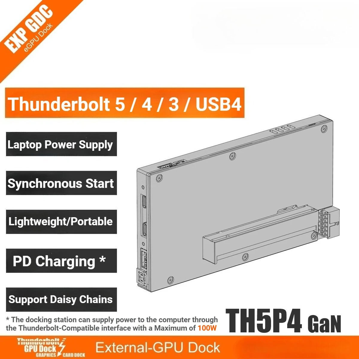 بطاقة رسومات خارجية مطورة TH5P - مراجعة Gpu External Dock Egpu Thunderbolt 4 وسعره